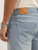 Faded Straight Fit Denim Jeans | Light Blue