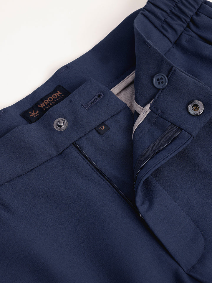 Travelite Straight Fit Trousers | Navy Blue
