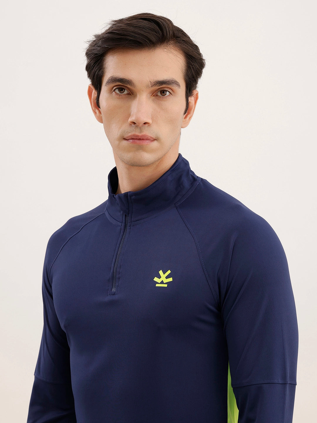 Slim Fit Full Sleeve Active T-Shirt | Navy Blue