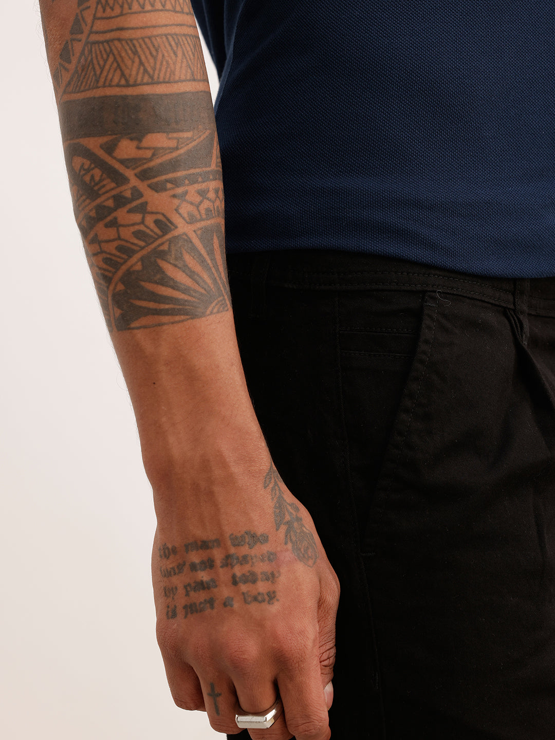 Classic Slim Fit Solid Trouser | Black | WTR0100SL5056M