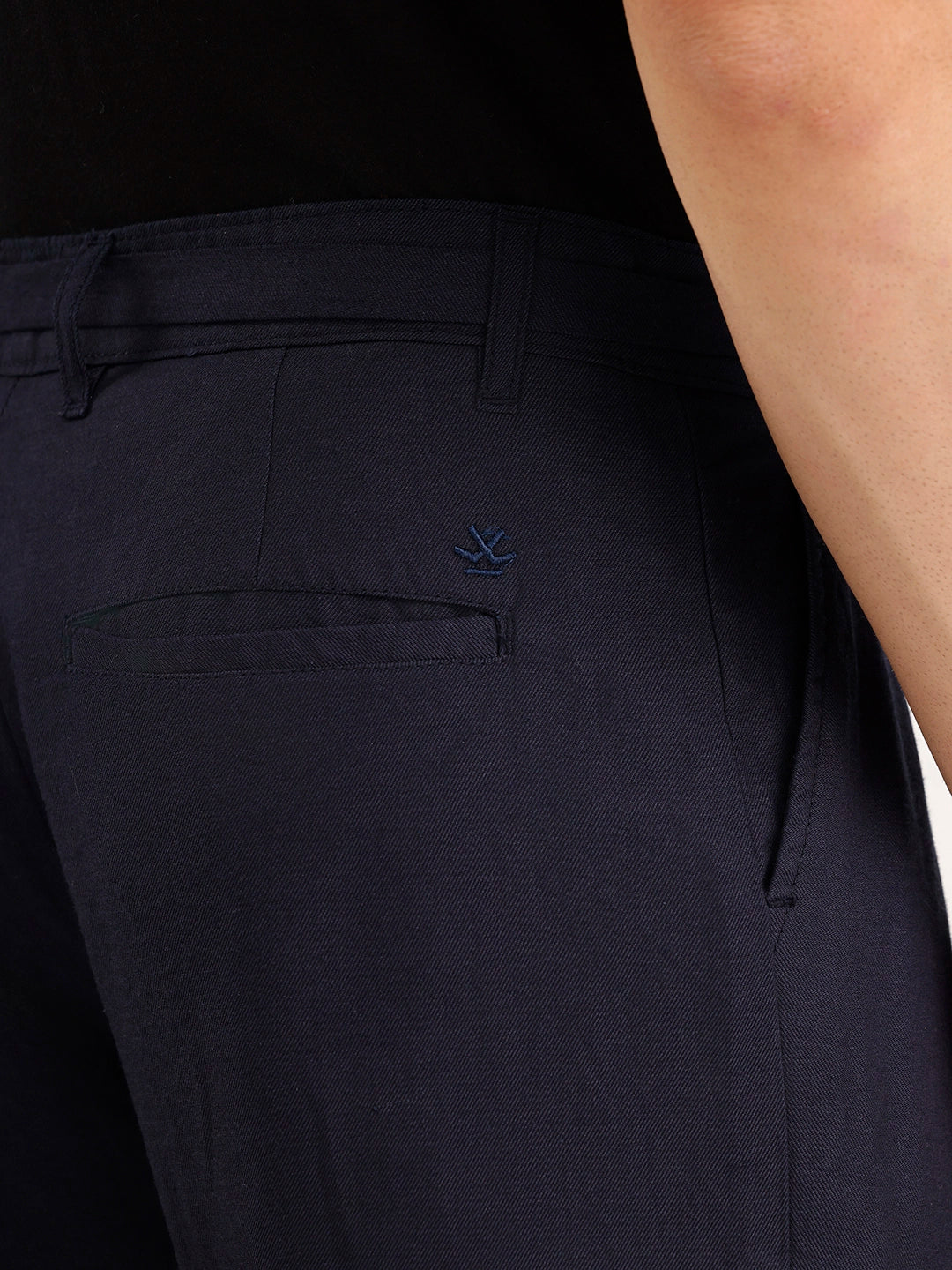 Anti Fit Pleated Trouser | Navy Blue