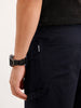 Loose Fit 100% Cotton Trouser | Navy Blue