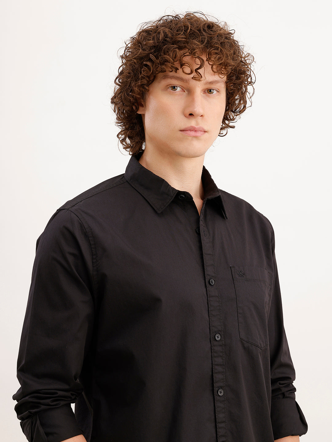 Solid Regular Fit Shirt | Black