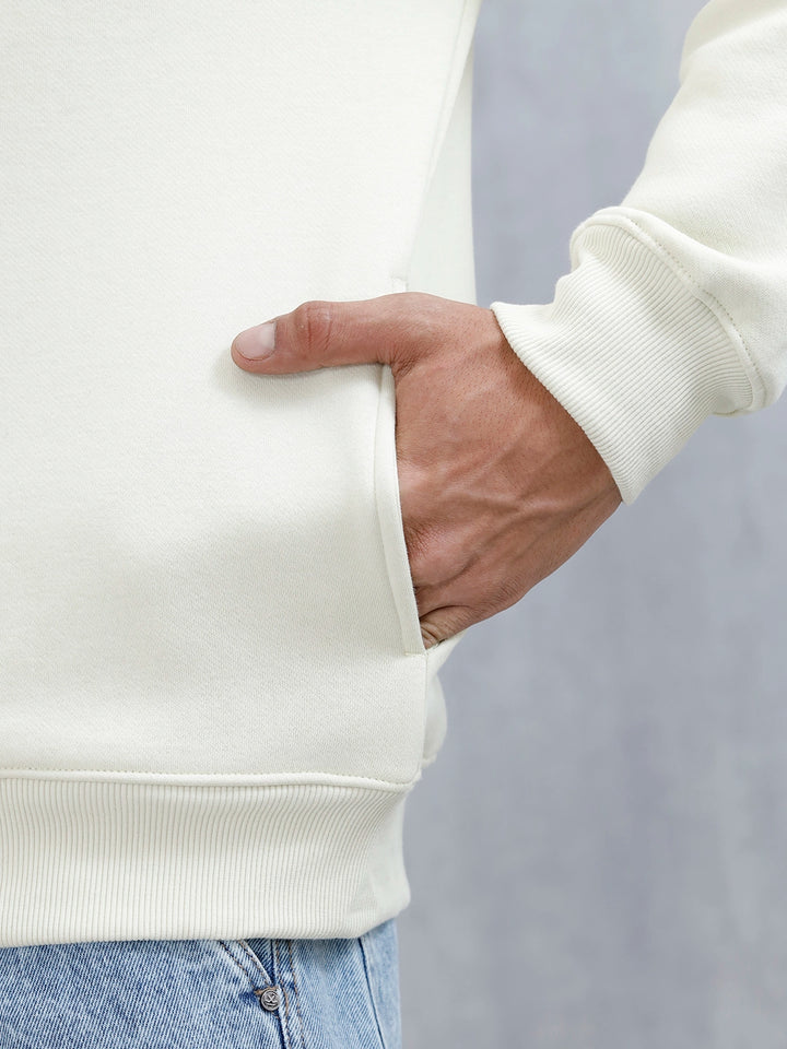 Men’S Solid Zip-Up Stand Collar Sweatshirt | Aloe Wash