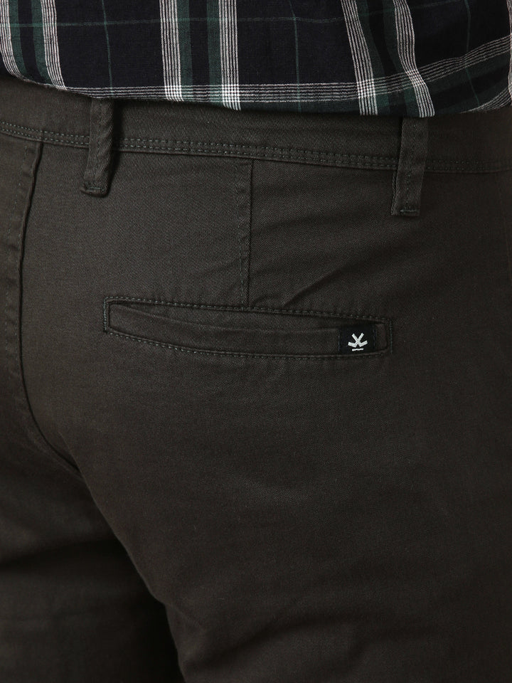 Soft Cotton Blend Trouser | Olive