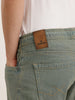 Loose Fit Pleated Denim Jeans | Olive