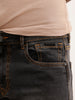 Faded Straight Fit Denim Jeans | Black | WJN100SR7612W
