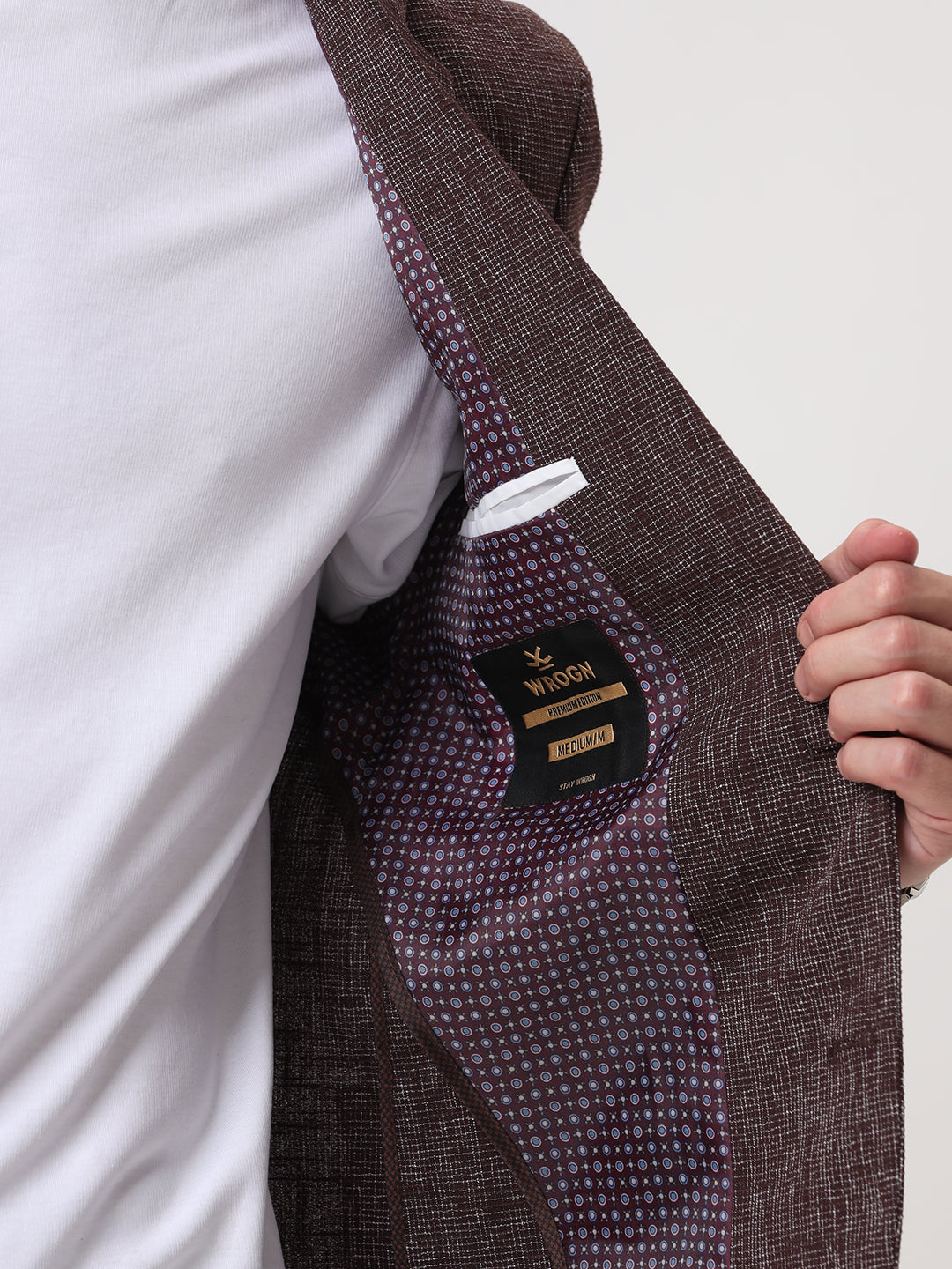 Checked Perfection Maroon Blazer