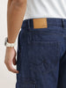 Faded Loose Fit Denim Cargo | Dark Blue
