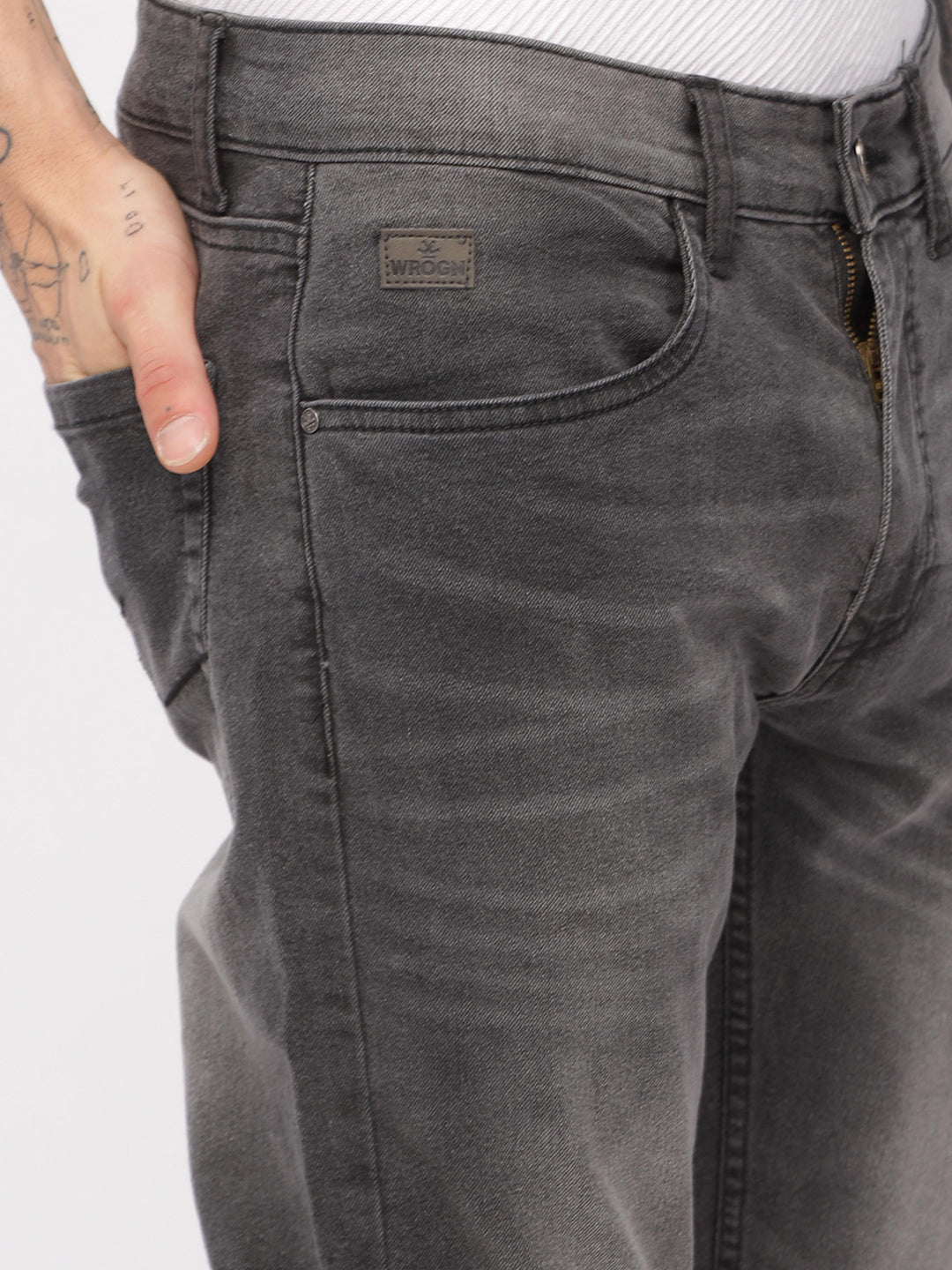 Grey Wash Denim Jeans