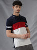 Colorblocked Cut & Sew Polo T-Shirt