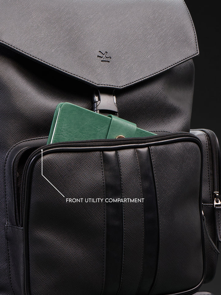 Textured Everyday Backpack | Black (30L)