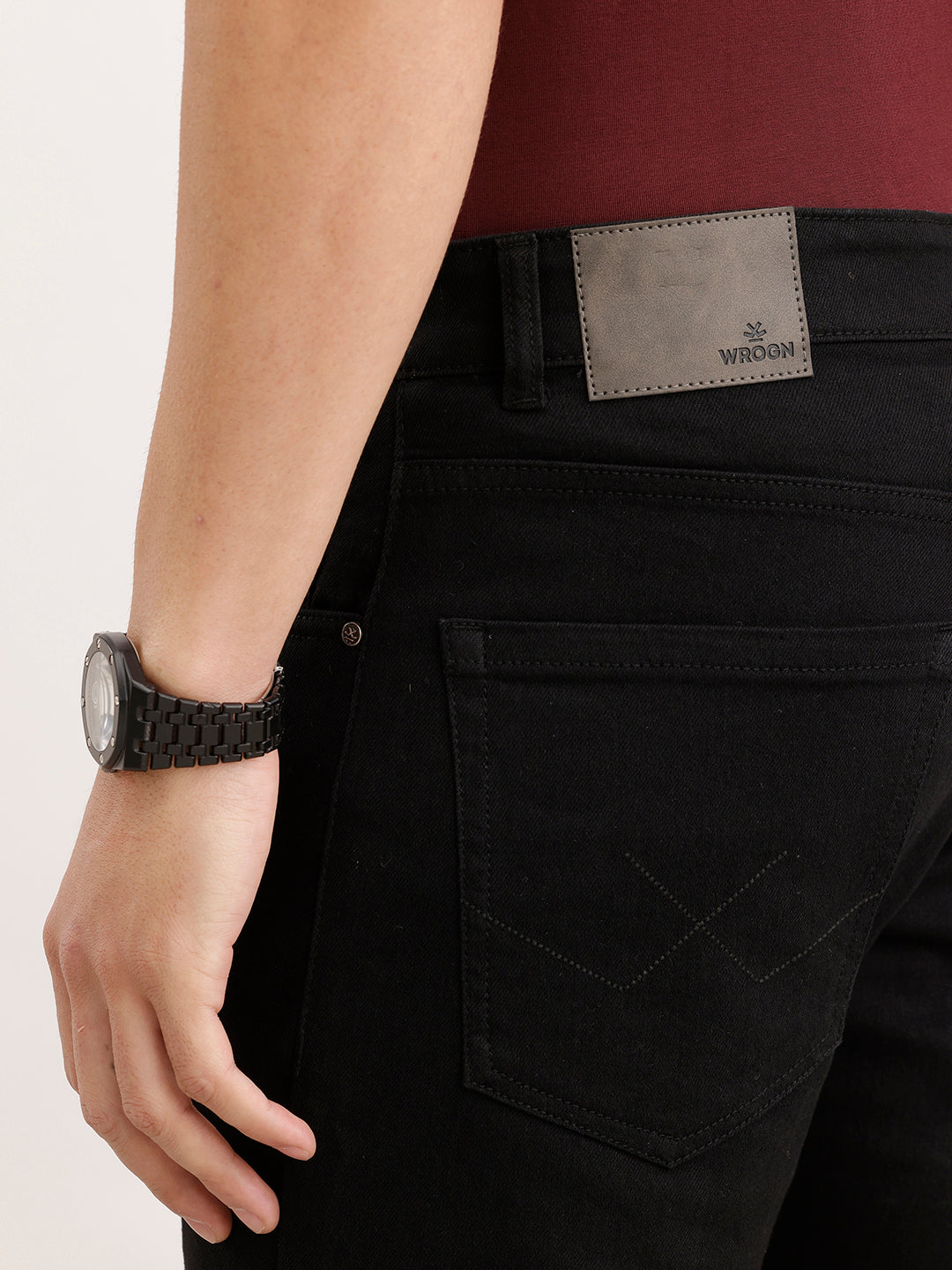 Casual Light Fade Slim Fit Jeans | Black