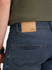 Straight Fit Faded Denim Jeans | Blue