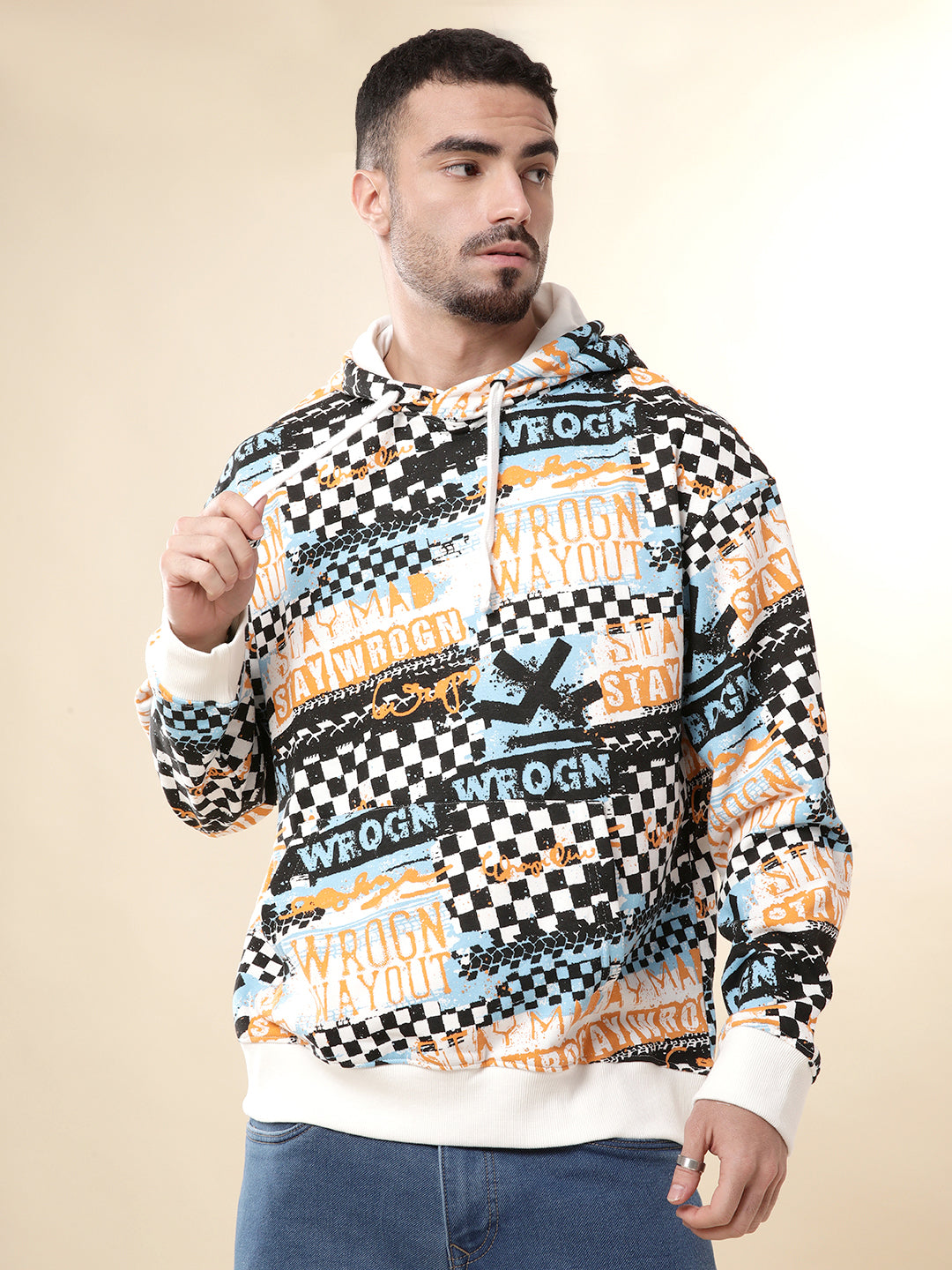 Checkered Dreams Casual Hoodie