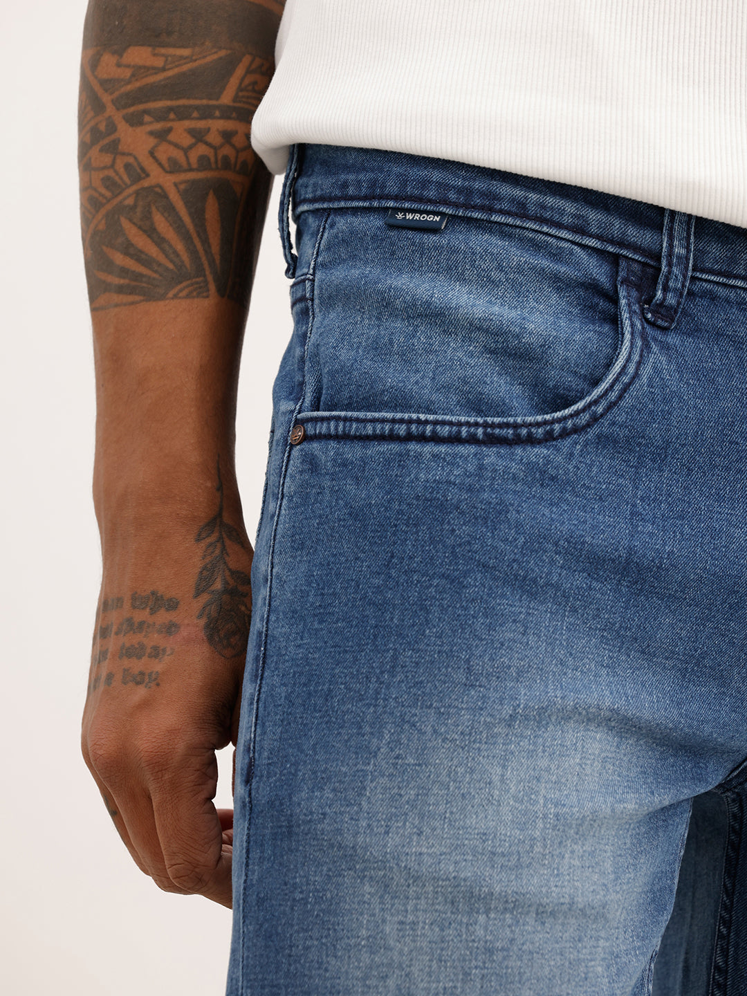Skinny Crop Fit Denim Jeans | Light Blue