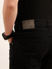 Solid Slim Fit Denim Jeans | Black