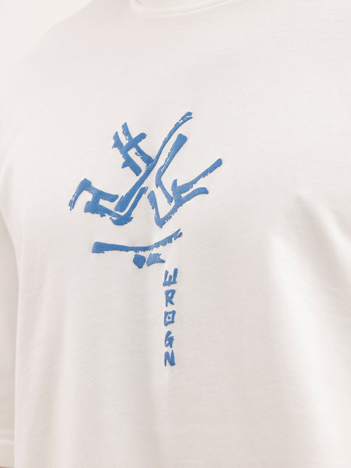 Oversized Back Printed T-Shirt | Off White