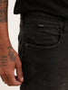 Faded Skinny Crop Fit Denim Jeans | Black