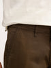 Solid Straight Fit Cotton Trousers | Olive