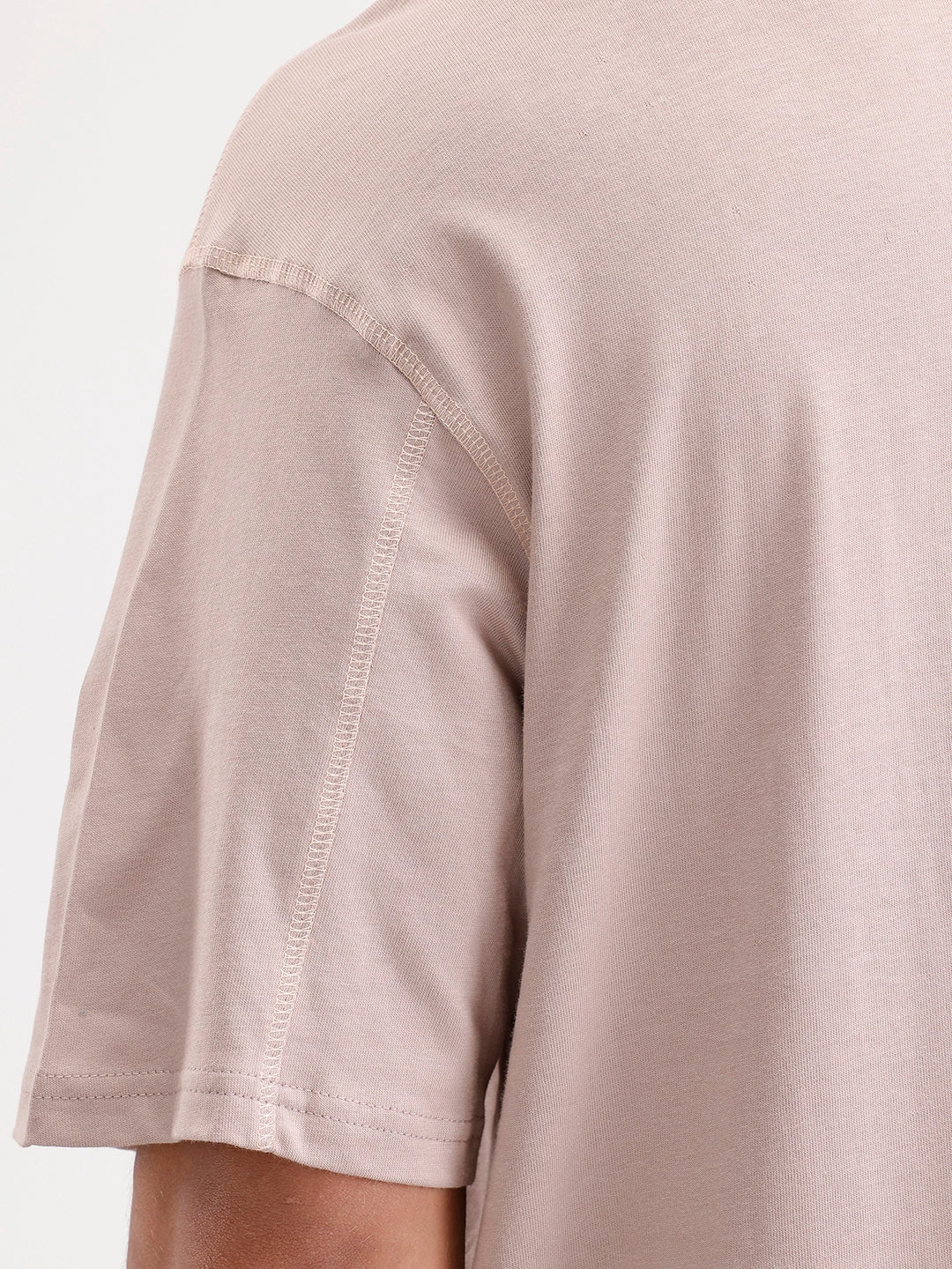 Oversized Placement Printed T-Shirt | Brown