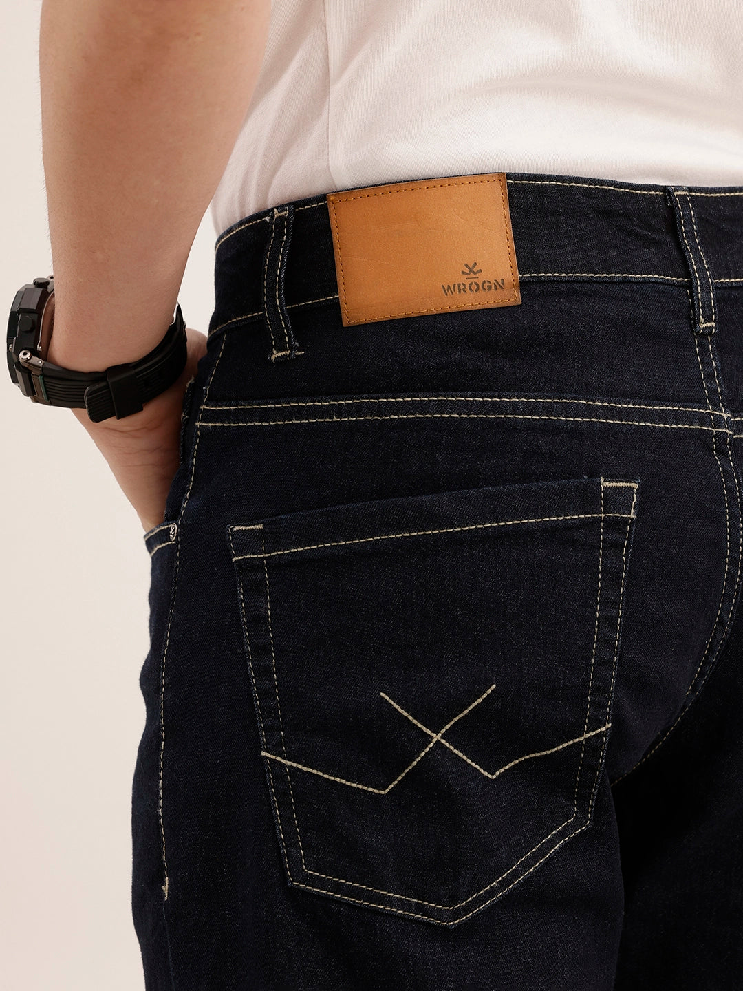 Straight Fit Denim Jeans | Dark Blue