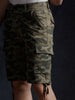 Mid-Rise Printed Camo Shorts