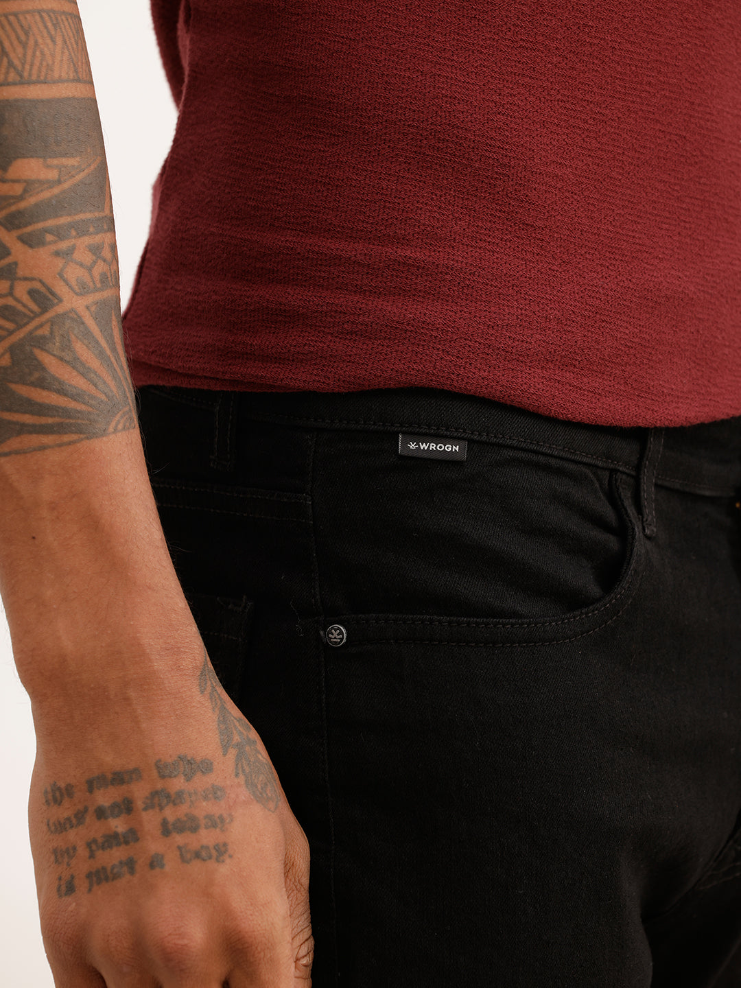 Solid Skinny Crop Fit Denim Jeans | Black | WJN0200SC2179S