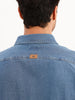 Indigo Washed Casual Regualr Fit Denim Shirt | Blue