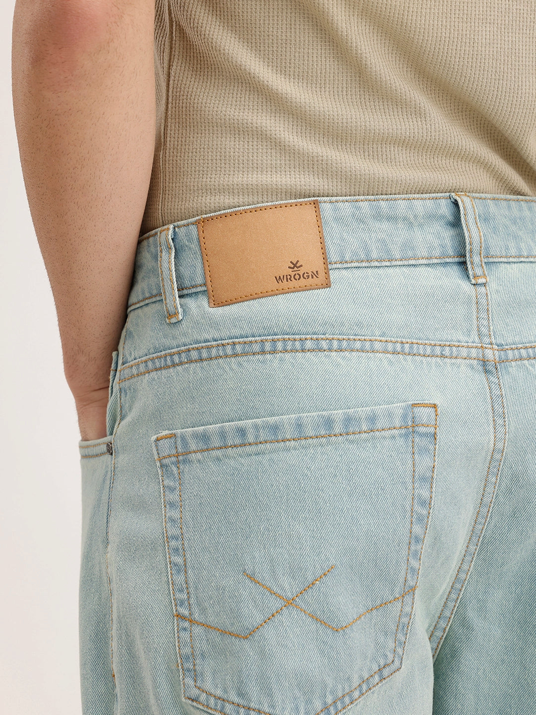 Loose Fit Denim Jeans | Light Blue