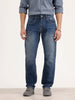 Faded Relaxed Fit Denim Jeans | Light Blue
