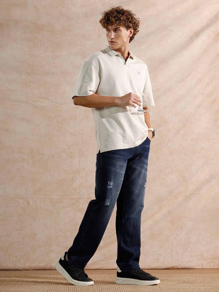 Distressed Anti Fit Jeans | Blue