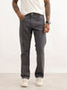Solid Straight Fit Denim Jeans | Dark Grey