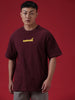 Snooze Oversized Maroon T-Shirt