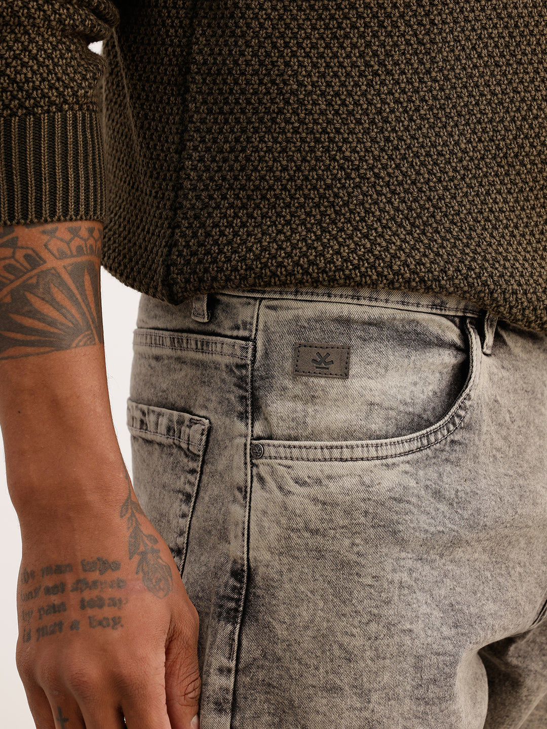 Washed Anti Fit Denim Jeans | Grey
