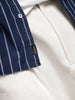 Herringbone Striped Slim Fit Shirt  | Navy Blue