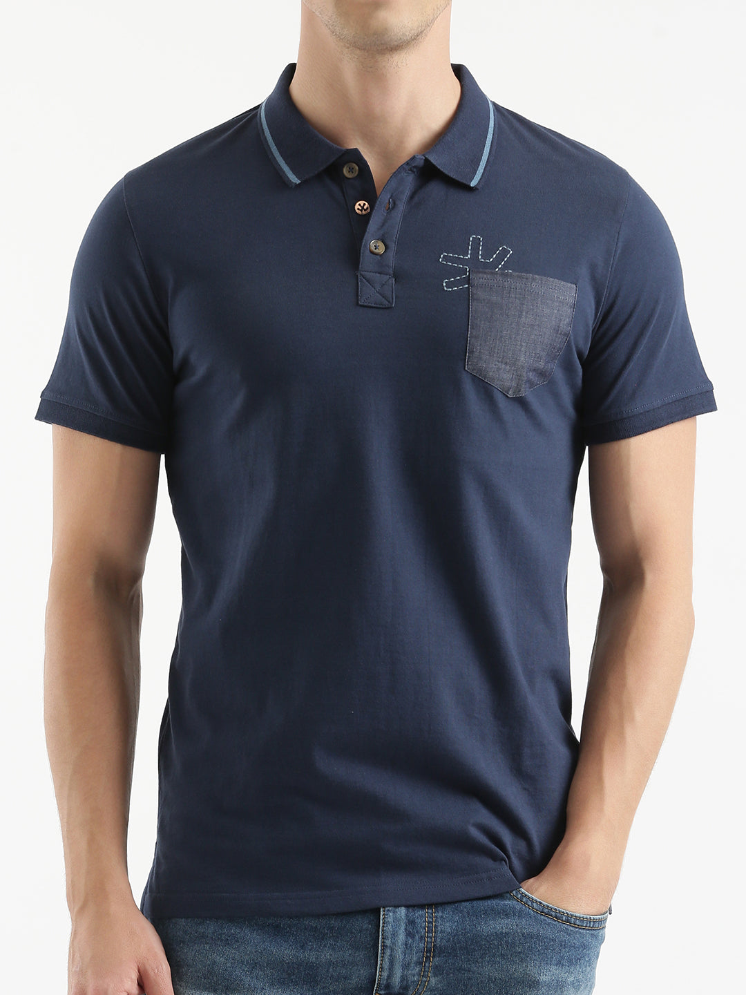 Classic Stitch Solid Polo T-shirt