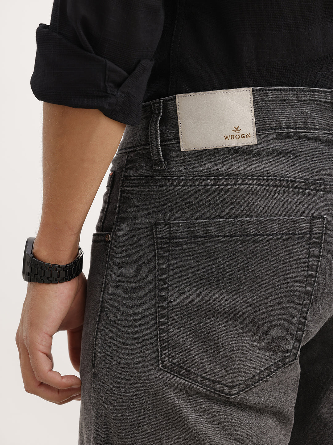 Slim Fit Faded Denim Jeans | Dark Grey