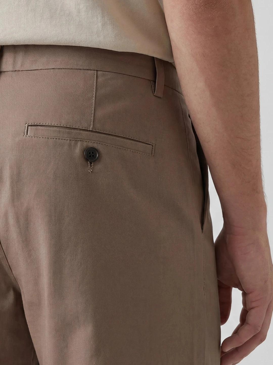 Classic Straight Fit Trousers | Brown