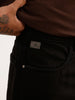 Solid Loose Fit Denim Jeans | Black