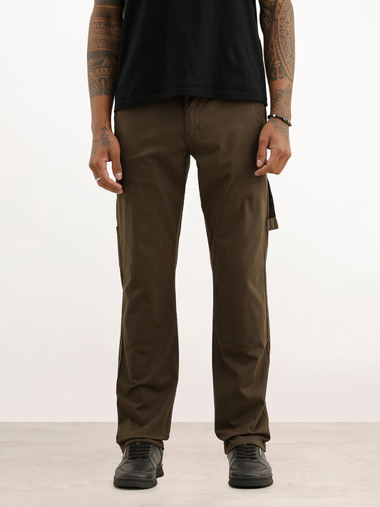 Straight Fit Carpenter Denim | Olive