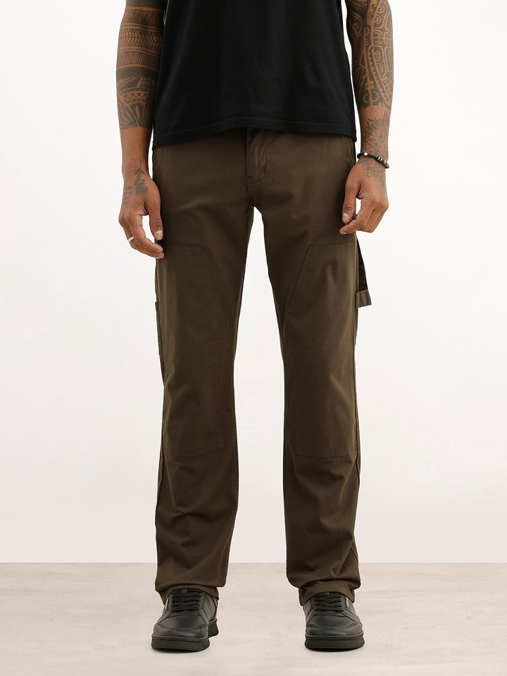 Straight Fit Carpenter Denim | Olive