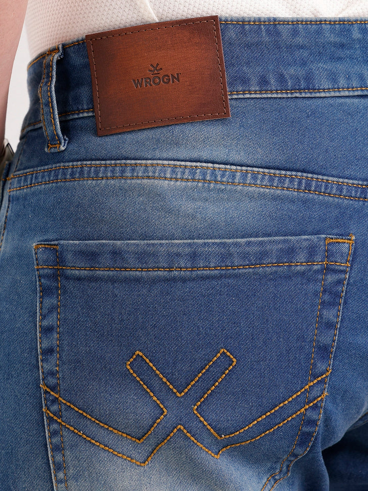 Light Faded Slim Fit Denim Jeans  | Blue