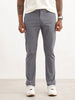 Solid Slim Fit Cotton Blend Trouser | Grey