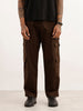 Solid Loose Fit Cargo Trouser | Brown