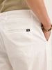 Loose Fit Solid Textured Trouser | White