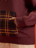 Checked Wine Comfort Hoodie