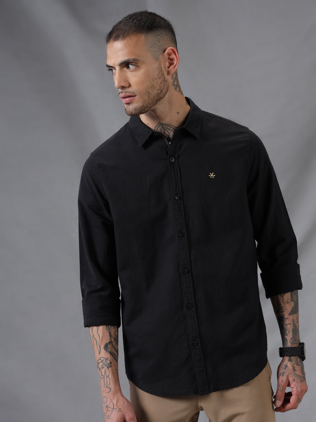 Premium Black Linen Shirt