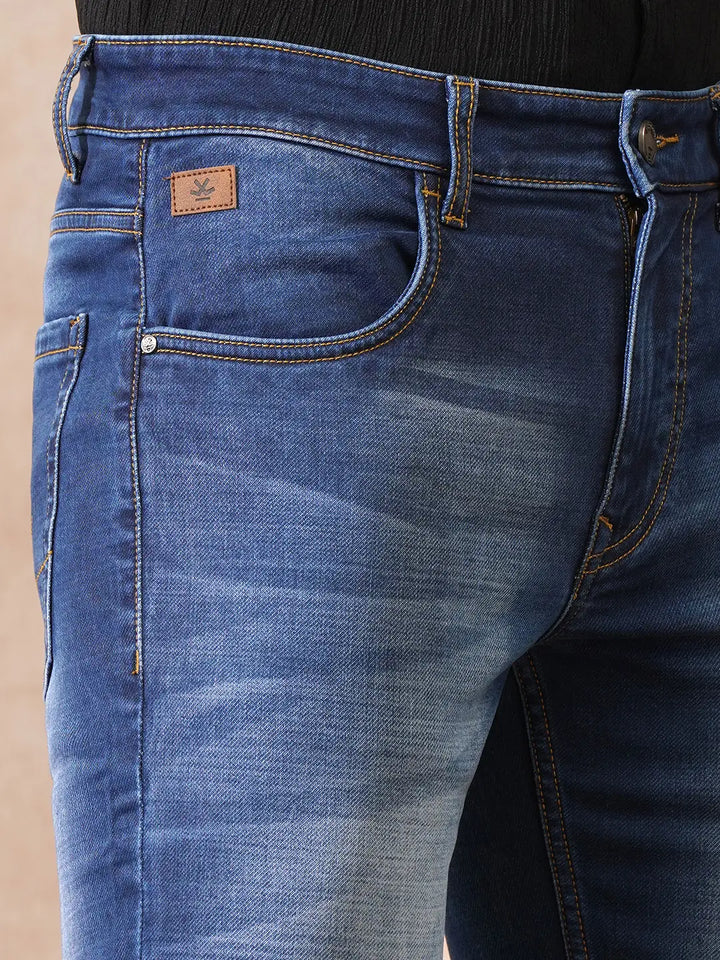 High Fade Skinny Crop Jeans | Blue