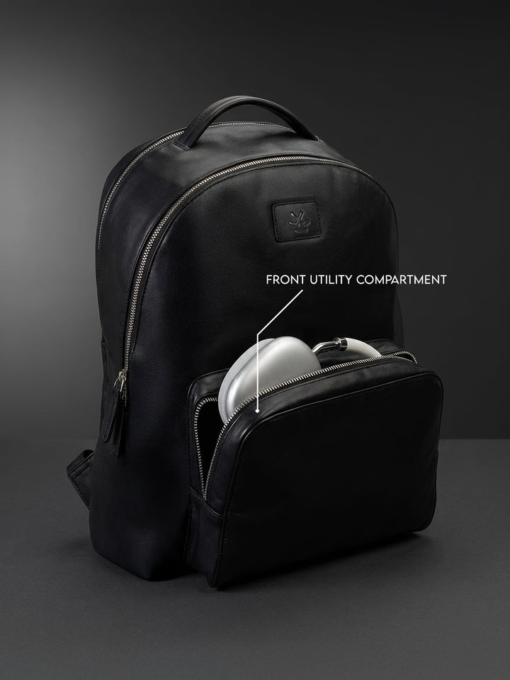 Structured Front Pocket Backpack | Black